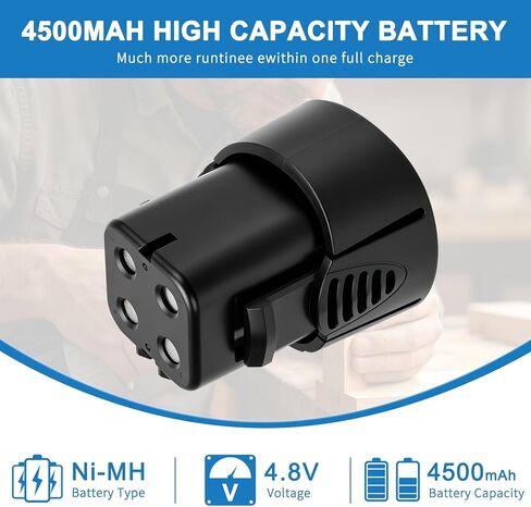 بطارية بديلة 4.8 فولت 4.5 أمبير Ni-MH 5000755-01 لأداة DREMEL 7300، 7300-PT، 7300-N/8، 755-01 (غير مناسبة لـ 755,7500، 7400، 750) in Kuwait