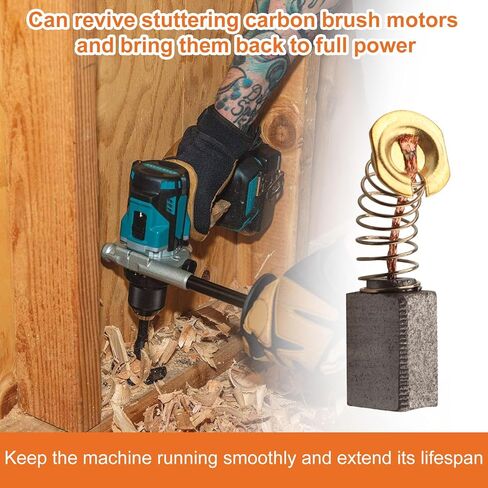 CB408 Electric Motor Carbon Brush Compatible With Makita CB410 CB411 CB422 195008-8 191938-1 191940-4 6540855-4 Pack in Kuwait