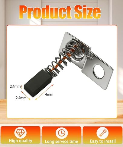 4 Pairs Carbon Brush compatible with Upower UP200 UG12 SUG12 in Kuwait