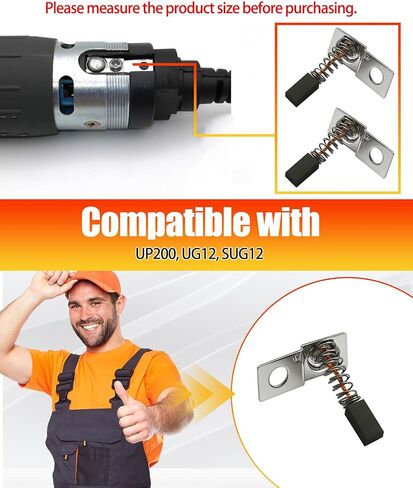 4 Pairs Carbon Brush compatible with Upower UP200 UG12 SUG12 in Kuwait