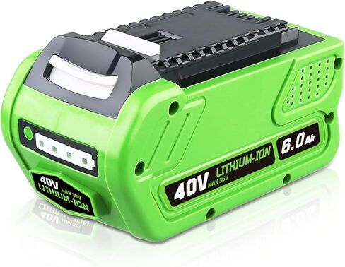 VANTTECH 6.0Ah 40V 29462 Battery Replacement for Greenwokrs 40V Battery Compatible with Greenworks 40V G-MAX Series Tools Vaccums Mowers (Green-6-2pcs) in Kuwait