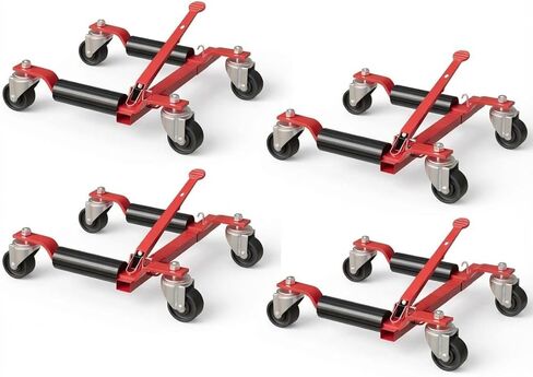 Wheel Dolly Jack, 2-Pack Aluminum Wheel Dolly Car Skate - 3000LBS Capacity,Heavy Duty Vehicle Positioning with Ratcheting Foot Pedal, Tire Jack for Car, Truck, RV, Trailer in Saudi Arabia
