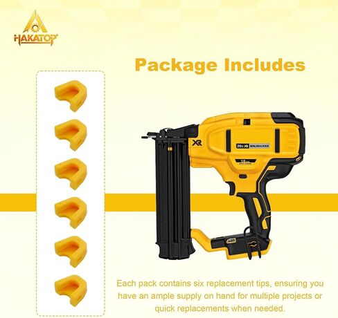 HAKATOP N490008 Nailer No Mar Tip يستبدل Dewalt BCN650D1 BCN662D1 DCN662D1 DCN662B DCN650B DCN650D1، 6 عبوات in Kuwait