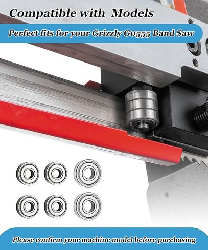 6 قطع من محامل المنشار ودفع المنشار الحزامي ومحمل التوجيه يناسب منشار الفرقة Grizzly G0555 in Kuwait