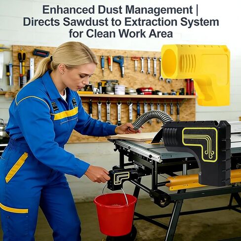 Table Saw Dust Collection Adapter, 2.5 Inch Snap-On Dust Collector Connector, Tool-Free Sliding Saw Dust Hose Adapter for Table Saw Accessories in Kuwait
