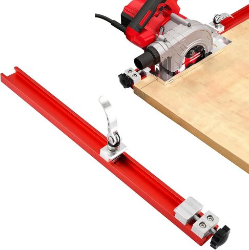 Circular Saw Guide Rail Fits 12" Saw Base, Aluminum Alloy Cutting Machine Base Guide Electric Cutting Guides for Precision Cuttings and Milling Tasks(COLOR:red) in Kuwait
