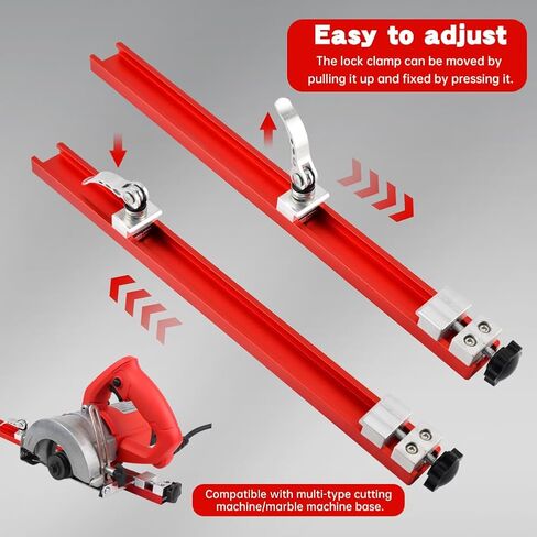 Circular Saw Guide Rail Fits 12" Saw Base, Aluminum Alloy Cutting Machine Base Guide Electric Cutting Guides for Precision Cuttings and Milling Tasks(COLOR:red) in Kuwait