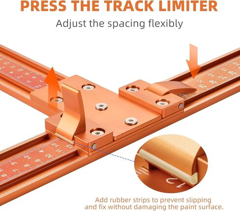 Imbot 50“Track Saw Guide Rail Kit，Aluminum Alloy Guide Rail Connection Kit， 90° Angle Precise Panel Cutting，Achieve Straight & Cross Cuts With Portable Circular Saw Accessories in Kuwait