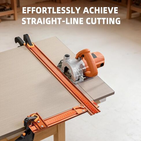 Imbot 50“Track Saw Guide Rail Kit，Aluminum Alloy Guide Rail Connection Kit， 90° Angle Precise Panel Cutting，Achieve Straight & Cross Cuts With Portable Circular Saw Accessories in Kuwait