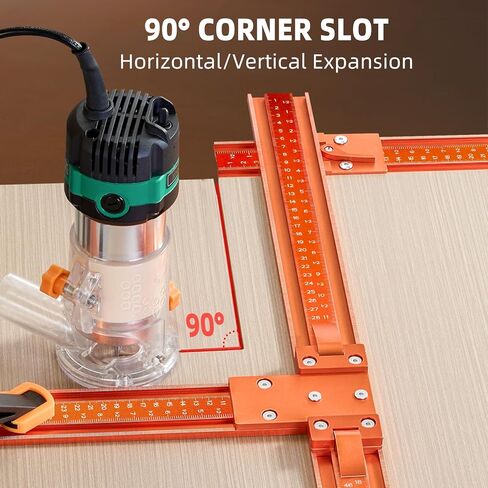Imbot 50“Track Saw Guide Rail Kit，Aluminum Alloy Guide Rail Connection Kit， 90° Angle Precise Panel Cutting，Achieve Straight & Cross Cuts With Portable Circular Saw Accessories in Kuwait