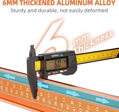 Imbot 50“Track Saw Guide Rail Kit，Aluminum Alloy Guide Rail Connection Kit， 90° Angle Precise Panel Cutting，Achieve Straight & Cross Cuts With Portable Circular Saw Accessories in Kuwait