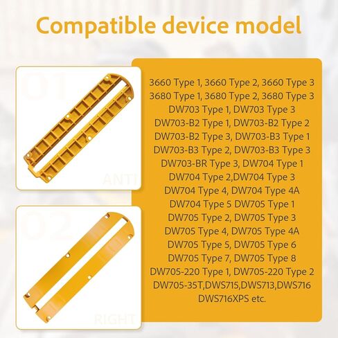 2-Pack 146726-02 Mitre Saw Kerf Plate - استبدال دقيق لنماذج DeWalt DWS713، DWS715، DWS716، DWS716XPS، DW703، DW704، DW705، DW706، ونماذج المنشار المائل 3660، 3680 in Kuwait