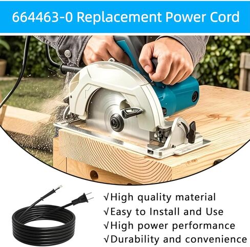 9.8FT 664463-0 Replacement Power Cord for Makita Circular Saw Polishing and Sanding Machine Heavy Duty Tool Power Cord for Makita Power Tool Replacement Component Accessories in Kuwait
