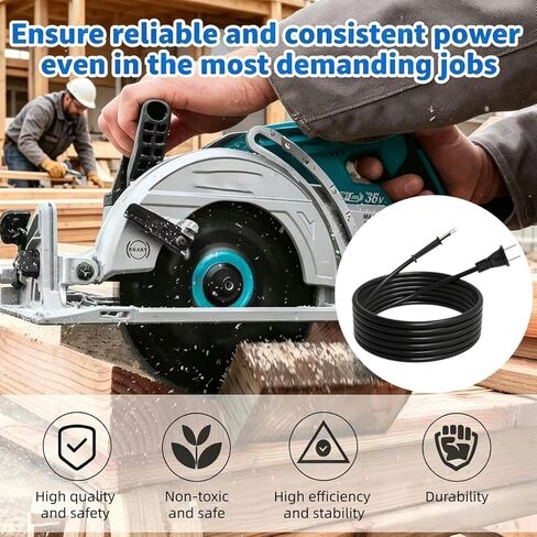 9.8FT 664463-0 Replacement Power Cord for Makita Circular Saw Polishing and Sanding Machine Heavy Duty Tool Power Cord for Makita Power Tool Replacement Component Accessories in Kuwait