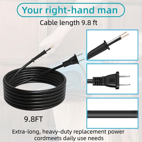 9.8FT 664463-0 Replacement Power Cord for Makita Circular Saw Polishing and Sanding Machine Heavy Duty Tool Power Cord for Makita Power Tool Replacement Component Accessories in Kuwait