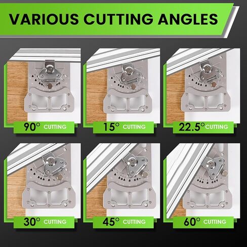 Adjustable Angle Track Saw with -60° to 60° Quick Positive Angle Stop, 90° Right Angle Rail Square Guide, Circular Saw Guide Compatible with Festool/Makita/Wen/Dewalt/Milwaukee/Milescraft/Kreg in Kuwait