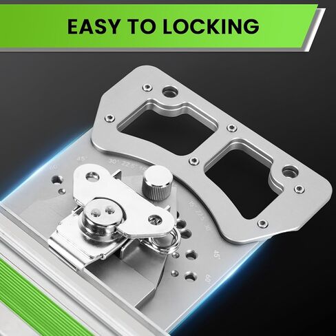 Adjustable Angle Track Saw with -60° to 60° Quick Positive Angle Stop, 90° Right Angle Rail Square Guide, Circular Saw Guide Compatible with Festool/Makita/Wen/Dewalt/Milwaukee/Milescraft/Kreg in Kuwait