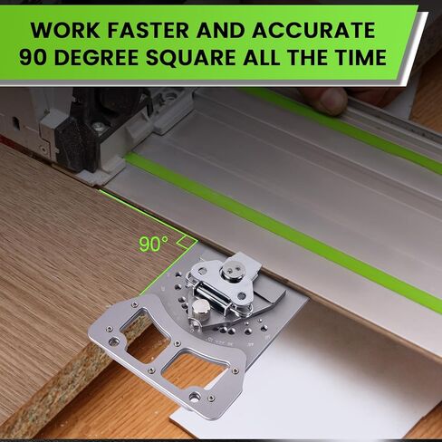 Adjustable Angle Track Saw with -60° to 60° Quick Positive Angle Stop, 90° Right Angle Rail Square Guide, Circular Saw Guide Compatible with Festool/Makita/Wen/Dewalt/Milwaukee/Milescraft/Kreg in Kuwait