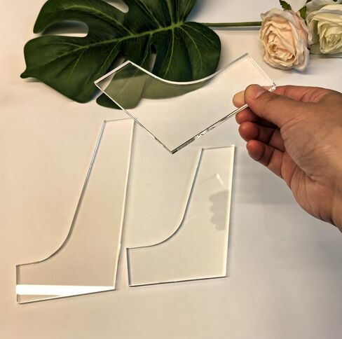 Mid Century Modern Table Leg Router Templates,Laser-Cut Acrylic Woodworking Templates for Custom Furniture Legs,Available in 4", 6", 8" Sizes (3PCS) in Kuwait