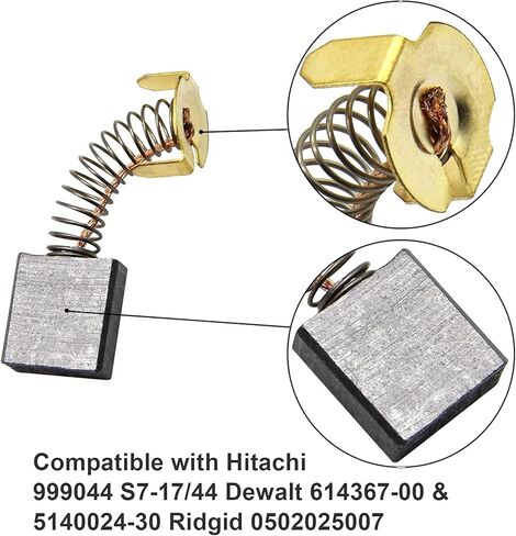 999-044 Carbon Brushes ，Compatible D24000 DW713 DW715 DW716, Replacement for Hitachi 999044, S7-17/44, Dewalt 614367-00 & 5140024-30,Ridgid 0502025007 (4-pack) in Kuwait