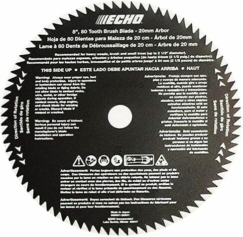 Replacement for Genuine Echo 8" 80-Tooth Brush Blade with 1" Arbor Hole 69500121432 OEM in Kuwait
