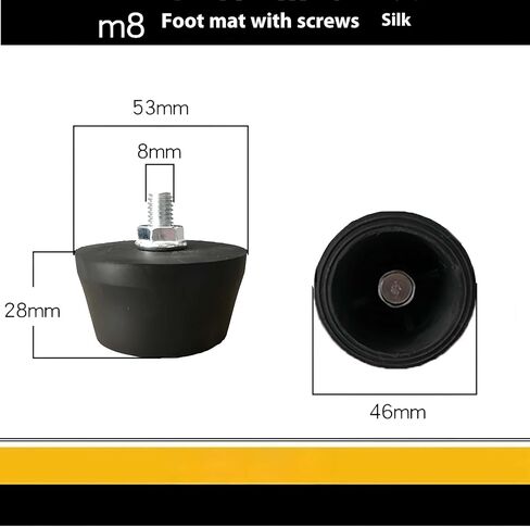 2 pieces of rubber foot pads for air compressors, shock-absorbing foot pads, and replacement parts for air compressor wheels (M8) in Kuwait