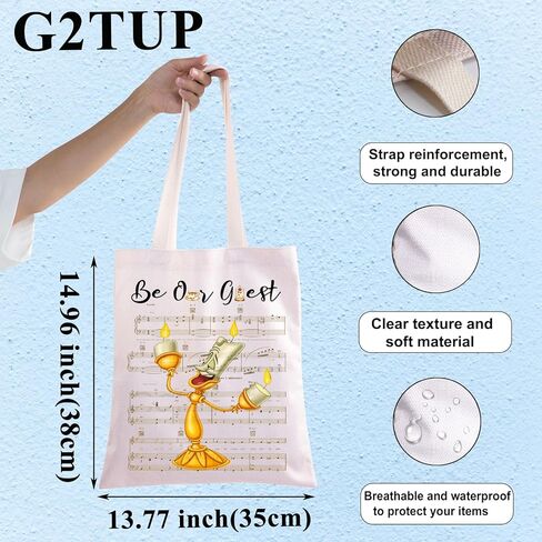 G2TUP Lumiere Tote Bag Belle & Lumiere Fans Gift Be Our Guest Lumiere Shoulder Bag Beauty Princess Merch in Saudi Arabia
