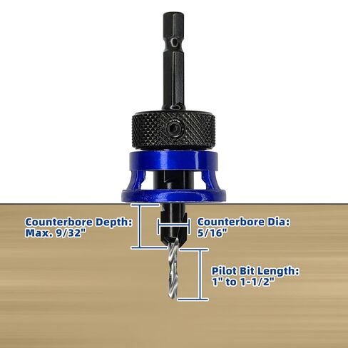 Adjustable Countersink Drill Bit (3 x 8mm, 1/8" x 5/16") 1PCS in Saudi Arabia