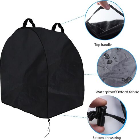 Klmnop Miter Saw Cover, Waterproof & Dustproof Oxford Cloth 28.3''L x 24''W x 28.3''H Portable Protective Cover with Handle for Most Miter, Planers, Machine Tools(Black) in Saudi Arabia
