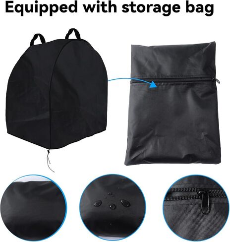 Klmnop Miter Saw Cover, Waterproof & Dustproof Oxford Cloth 28.3''L x 24''W x 28.3''H Portable Protective Cover with Handle for Most Miter, Planers, Machine Tools(Black) in Saudi Arabia
