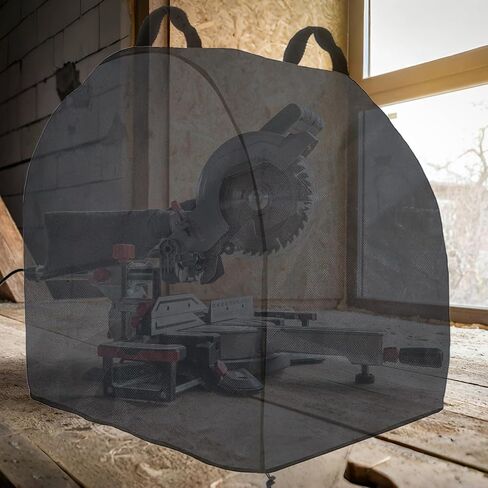 Klmnop Miter Saw Cover, Waterproof & Dustproof Oxford Cloth 28.3''L x 24''W x 28.3''H Portable Protective Cover with Handle for Most Miter, Planers, Machine Tools(Black) in Saudi Arabia