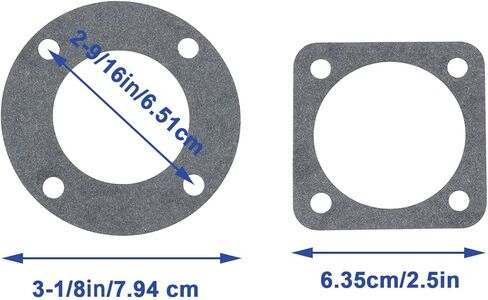 1 Set Air Compressor Gasket Kit E100959 2-9/16" Hole Center Distance Compatible with Sears Compatible with Craftsman 921.153101 in Kuwait