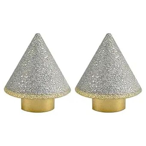 Diamond Beveling Chamfer Bits: 2PCS 5/8"-11 Thread Diamond Cone Tile Bit for Tile Marble Granite Existing Holes Beveling, Chamfering, Countersinking, Enlarging, Trimming in Kuwait