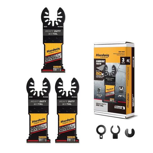 Carbide Oscillating Saw Blades, Heavy Duty Multi Tool Blades Quick Release for Hard Metal, Bolts, Masonry Nails and Hard Screws, 3-Pack in Kuwait