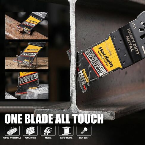 Carbide Oscillating Saw Blades, Heavy Duty Multi Tool Blades Quick Release for Hard Metal, Bolts, Masonry Nails and Hard Screws, 3-Pack in Kuwait