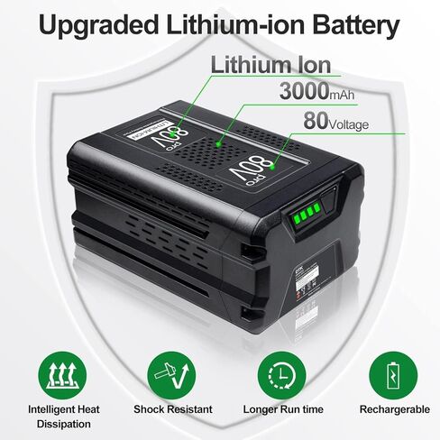 DTK 2 حزم بديلة لبطارية Greenworks 80V 3000mAh GBA80200 GBA80250 GBA80400 GBA80500 متوافقة مع أدوات الطاقة اللاسلكية in Kuwait