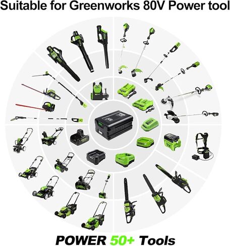DTK 2 حزم بديلة لبطارية Greenworks 80V 3000mAh GBA80200 GBA80250 GBA80400 GBA80500 متوافقة مع أدوات الطاقة اللاسلكية in Kuwait