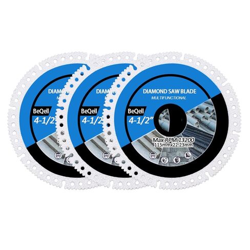 4.5 "شفرات منشار ماسية متعددة الأغراض 3 قطع، 115 ملم أقراص قطع طاحونة زاوية متينة للرخام والبلاط الحجري والبلاستيك المعدني in Kuwait