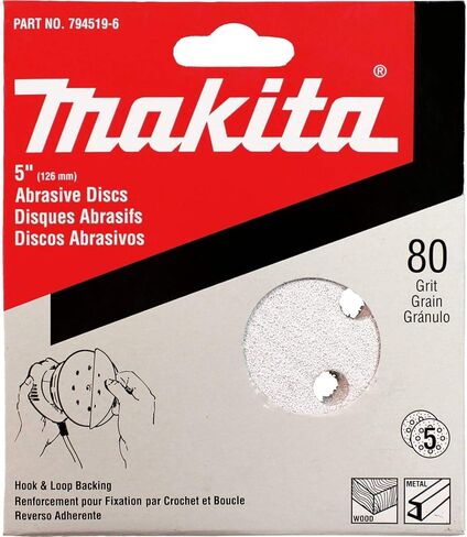 Makita 742526-A-50 5-Inch No.320 Abrasive Paper, 50-Pack in Kuwait