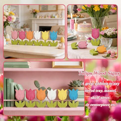 Valentine's Day Decorations, 4 Pcs Valentines Gnomes Wooden Table Sign Decoration, Red and Pink Valentine Table Decor for Home Tiered Tray Kitchen Party Shelf in Saudi Arabia