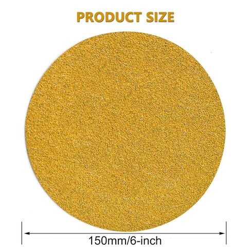 50 PCS 6-Inch Hook & Loop Sanding Discs Assorted Grit 80/150/240/320/600 – 10 Each, for Wood, Metal & Random Orbital Sander in Kuwait