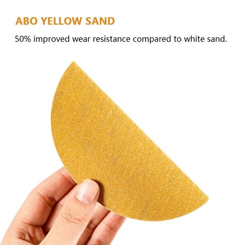 50 PCS 6-Inch Hook & Loop Sanding Discs Assorted Grit 80/150/240/320/600 – 10 Each, for Wood, Metal & Random Orbital Sander in Kuwait