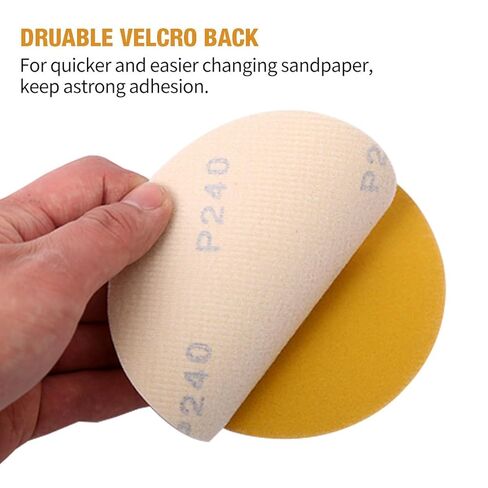 50 PCS 6-Inch Hook & Loop Sanding Discs Assorted Grit 80/150/240/320/600 – 10 Each, for Wood, Metal & Random Orbital Sander in Kuwait