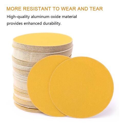 50 PCS 6-Inch Hook & Loop Sanding Discs Assorted Grit 80/150/240/320/600 – 10 Each, for Wood, Metal & Random Orbital Sander in Kuwait