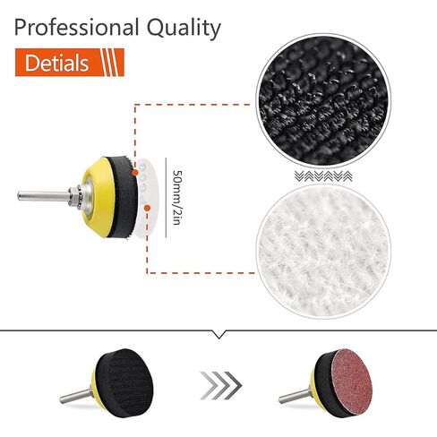 240pcs 2inch Sanding Discs Pad Variety Kit for Drill Grinder Rotary Tools Attachment with 2Pcs 1/8"&1/4" Shank Backer Plate, Sanding Pads Includes 80-3000 Grit in Kuwait
