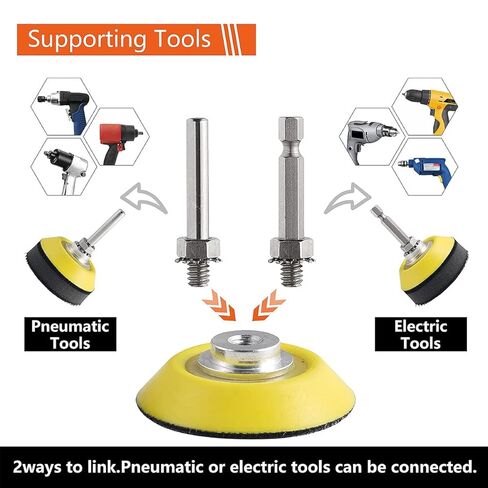 240pcs 2inch Sanding Discs Pad Variety Kit for Drill Grinder Rotary Tools Attachment with 2Pcs 1/8"&1/4" Shank Backer Plate, Sanding Pads Includes 80-3000 Grit in Kuwait