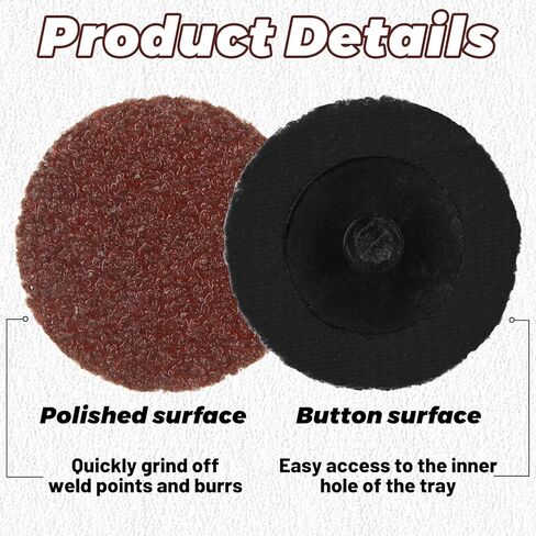 150 Pcs 2 Inch Sanding Discs - 36 Grit Surface Conditioning Disc - Medium Quick Change Disc Die Grinder Accessories for Surface Strip Grind Polish Burr Finish Rust Paint Removal in Kuwait