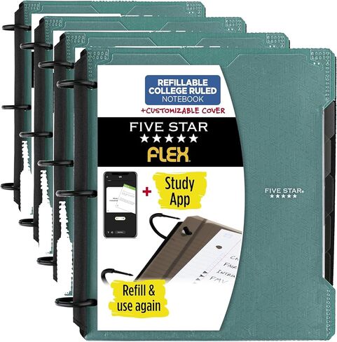 تطبيق STAR Flex Divillable + تطبيق دراسة ، موثق 1 بوصة مع غطاء قابل للتخصيص ، دفتر ملاحظات يحكمه الكلية و 3 رابط رنين ، نوتور هجين ، 200 ورقة ، الأرجواني (29326AB6) in Kuwait