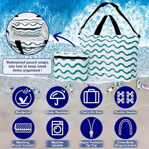 GZSXXTS Beach Bag Packable Travel Beach Bag Tote for Pool Lake Cruise Essentials for Women, Foldable Travel Bag for Women in Saudi Arabia