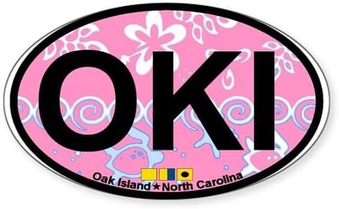 CafePress Oak Island NC Oval Design Oval Car Bumper Sticker in Saudi Arabia